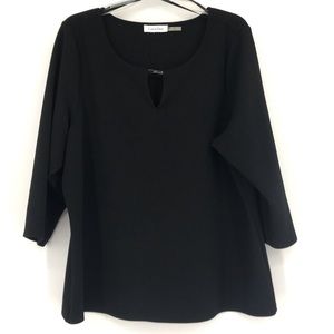 🎉 5/$25 Calvin Klein Black Blouse Size L
